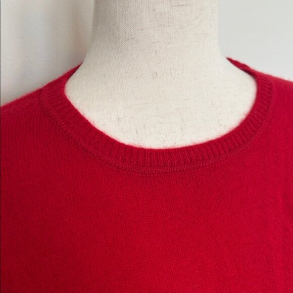Red Peck & Peck 100% Cashmere Sweater Size Large EUC - Picture 2 of 5